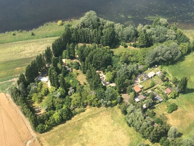 Die Jugendschule am Schlänitzsee von oben